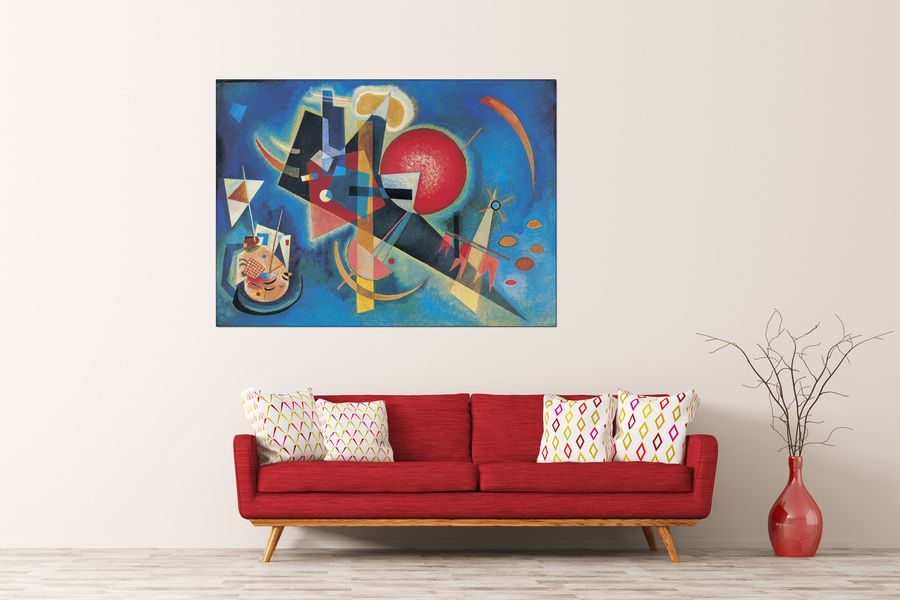 Vassily Kandinsky - In blu, Decorative MDF Panel (135x98cm)