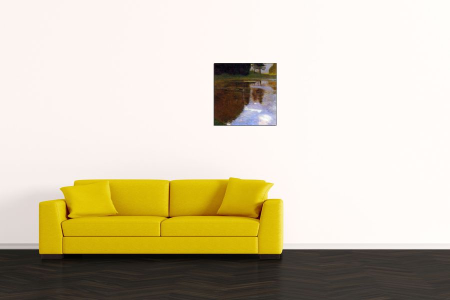 Klimt Gustav - Lake in front of the Castle, Decorative MDF Panel (50x50cm)