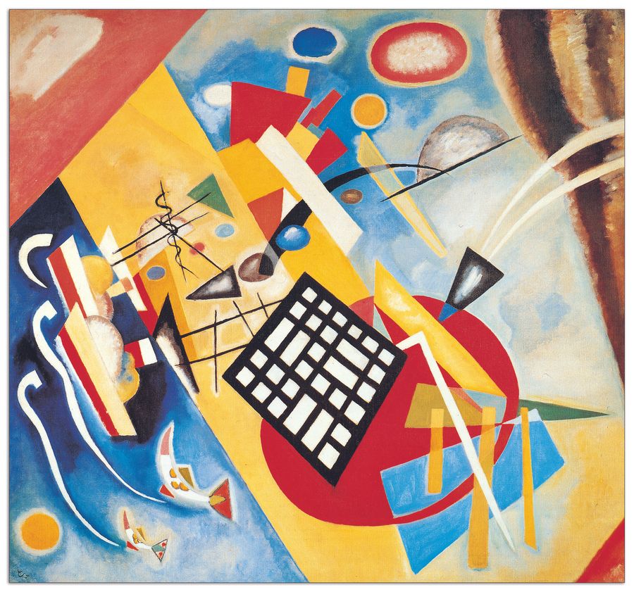 Vassily Kandinsky - Trama nera 1922, Decorative MDF Panel (100x93cm)