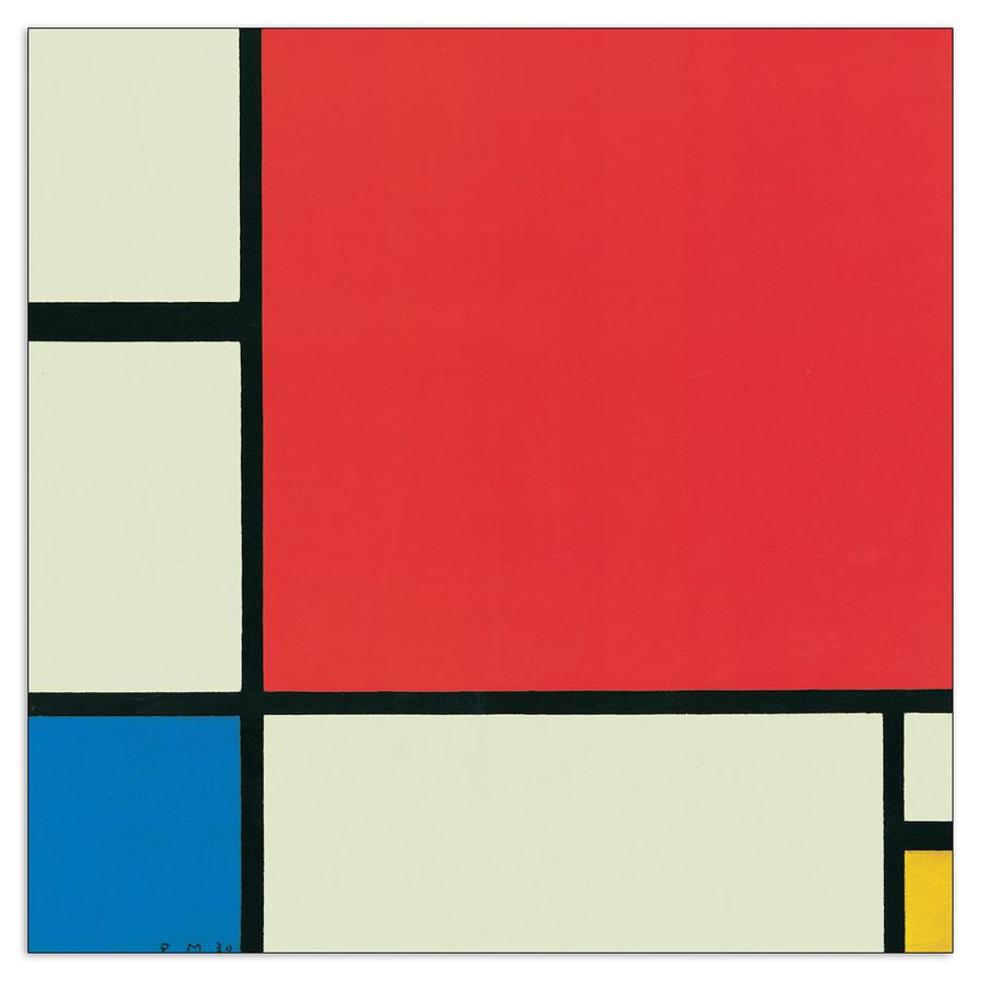 Mondrian - Composizione In Rosso, Blu E Giallo, Decorative MDF Panel (50x50cm)