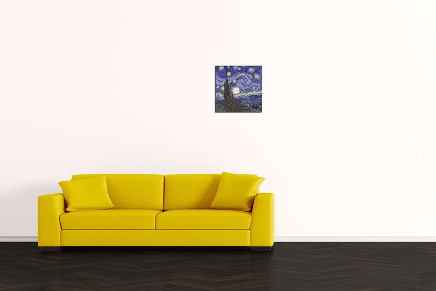 Van Gogh Vincent - Starry Night, Decorative MDF Panel (30x30cm)