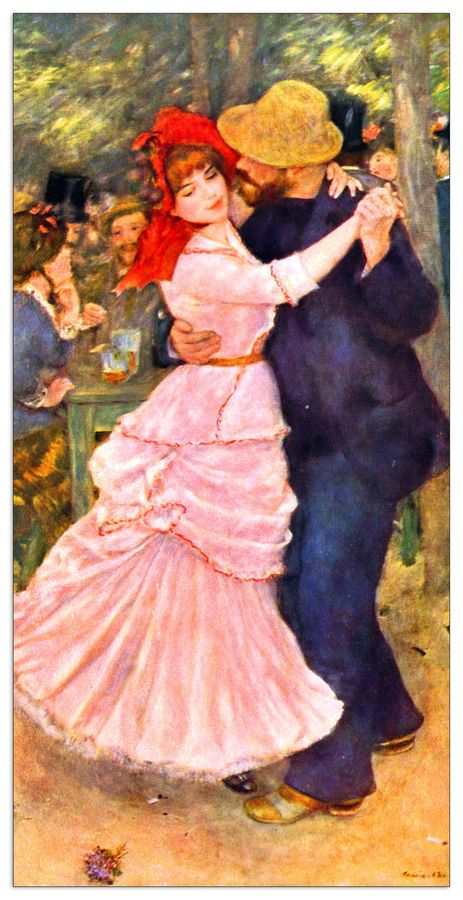 Renoir Pierre-auguste - Dance in Bougival , Decorative MDF Panel (50x100cm)