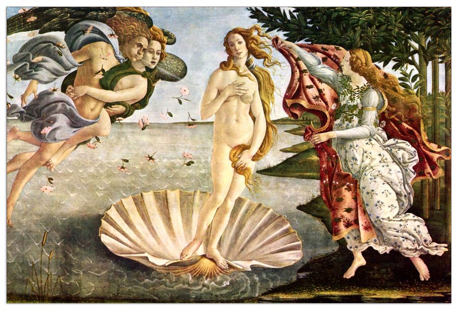 Botticelli Sandro - Birth of Venus, Decorative MDF Panel (90x60cm)