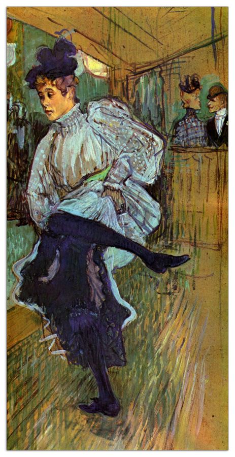 Toulouse-lautrec - Jane Avril Dancing , Decorative MDF Panel (50x100cm)