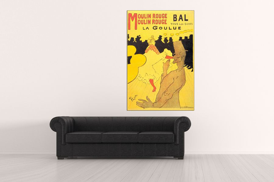 Toulouse-lautrec - Moulin Rouge la Goulue, Decorative MDF Panel (90x135cm)