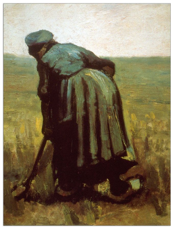 Van Gogh Vincent - Digging, Decorative MDF Panel (60x80cm)