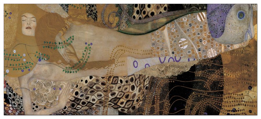 Klimt - The Sea Serpent, Decorative MDF Panel (100x44cm)