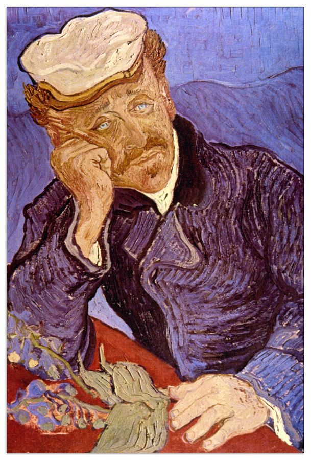 Van Gogh Vincent - Portrait of Dr Gachet, Decorative MDF Panel (60x90cm)