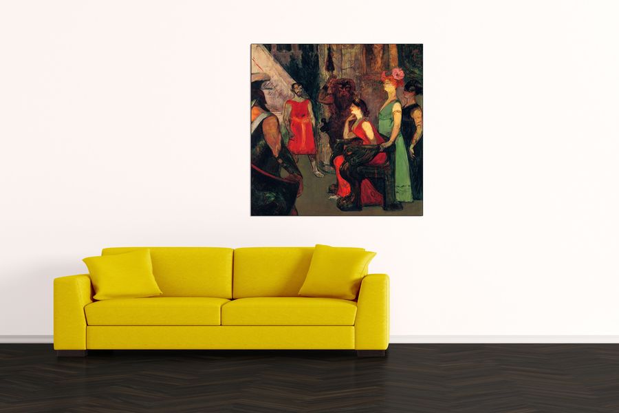 Toulouse-lautrec - Messaline sitting on a throne, Decorative MDF Panel (100x100cm)