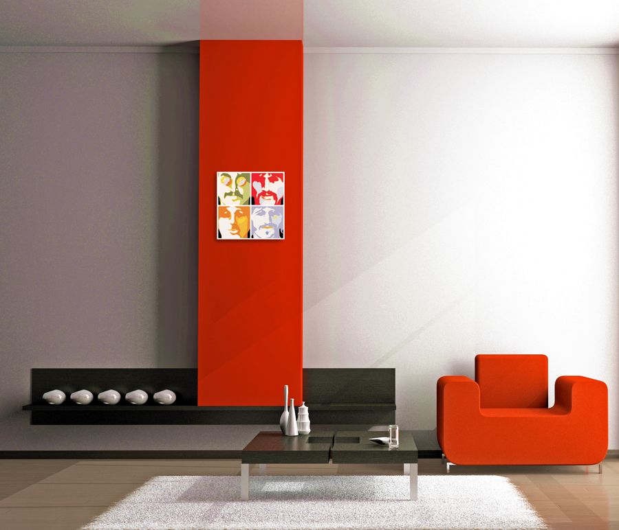 Anonymous - The Beatles, Decorative MDF Panel (28x28cm)