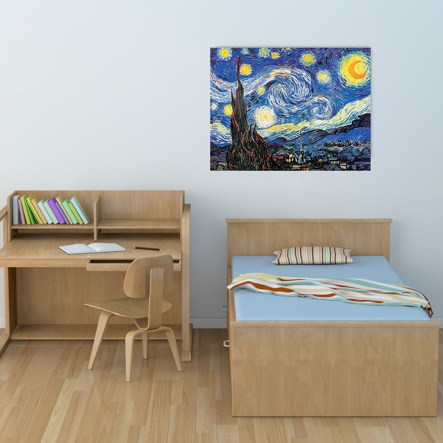 Van Gogh - Starry Night, Decorative MDF Panel (103x79cm)