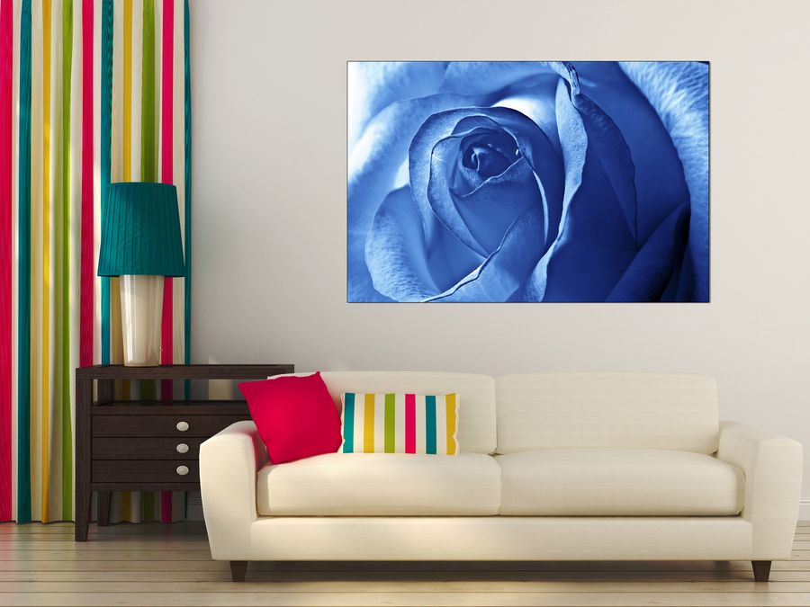 Art Studio - Blue rose, Decorative MDF Panel (135x90cm)