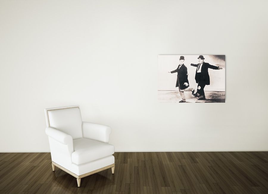 Null - Laurel & Hardy Dance, Decorative MDF Panel (69x59cm)