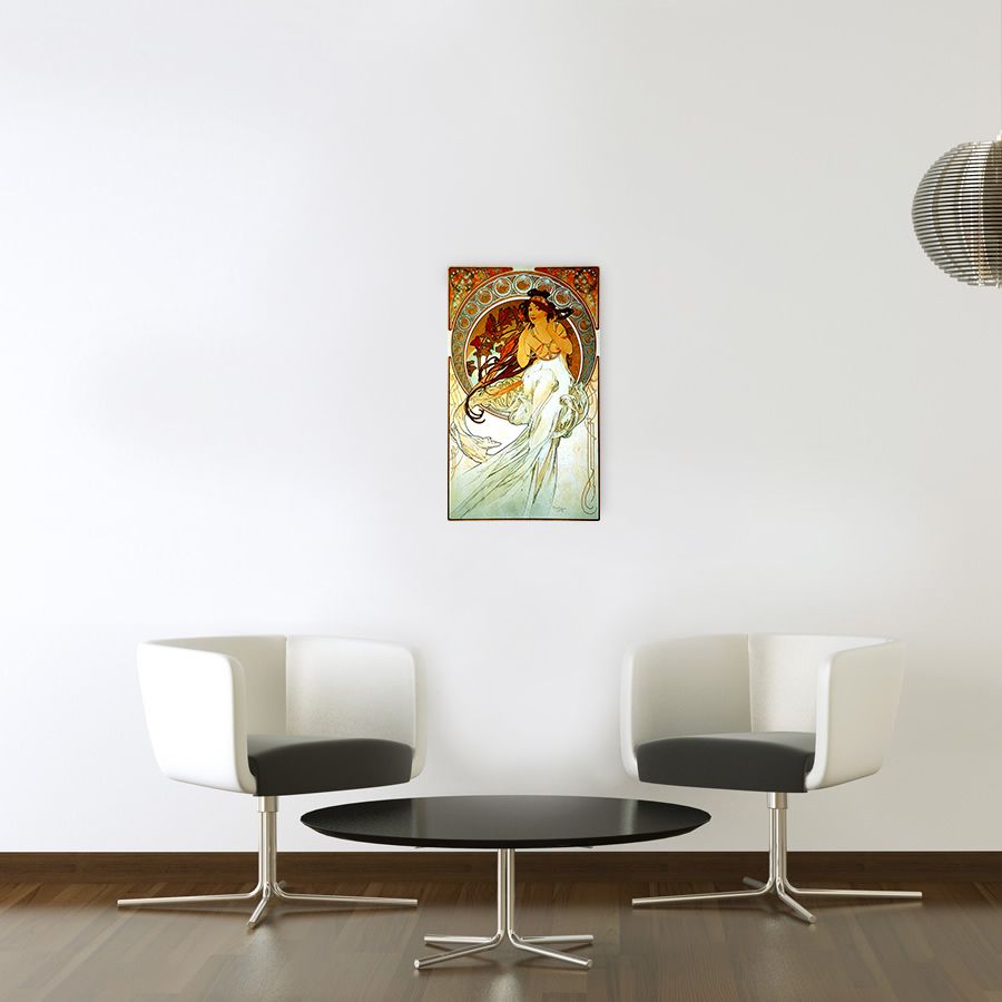Mucha - Music, Decorative MDF Panel (30x50cm)