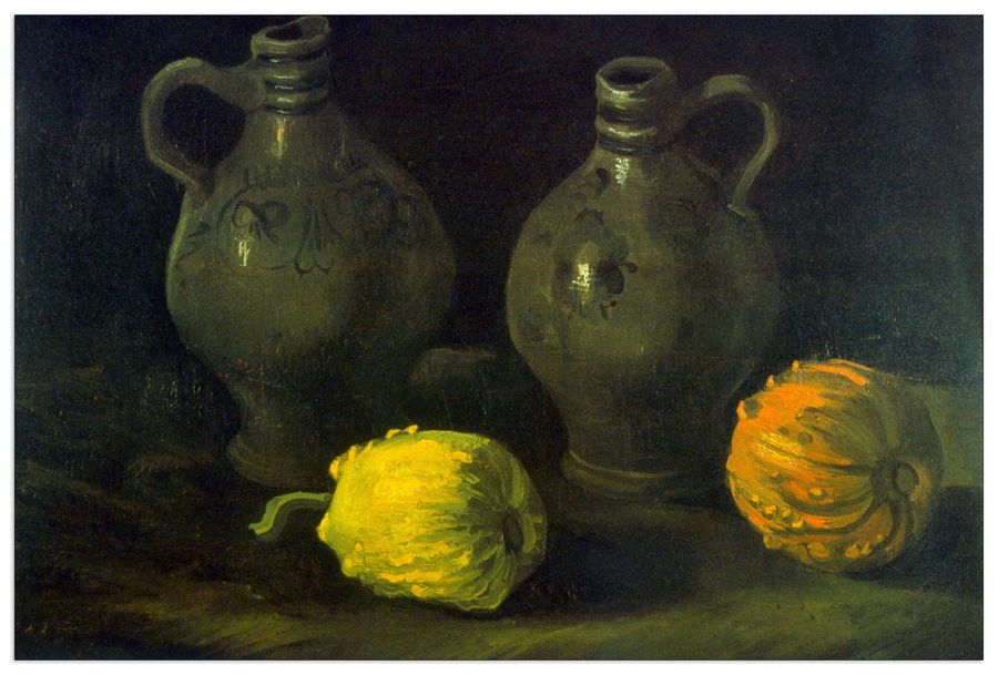 Van Gogh Vincent - Two Jars, Decorative MDF Panel (90x60cm)