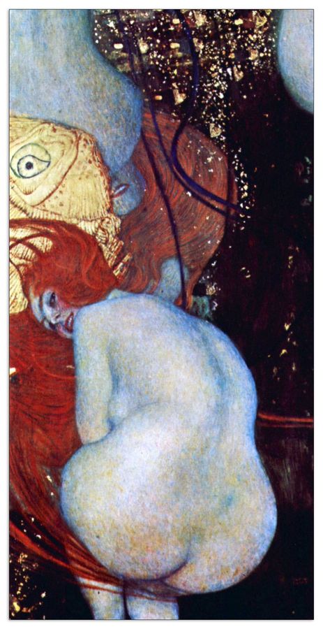 Klimt Gustav - Goldfish, Decorative MDF Panel (50x100cm)